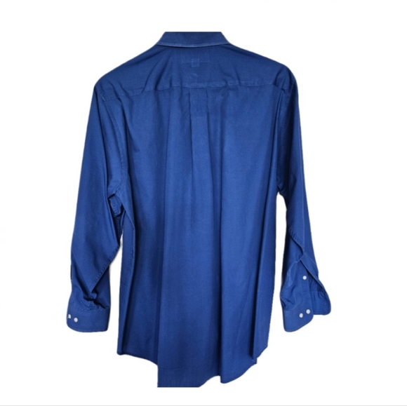 Mens Long Sleeve Dress Shirt Blue Size 15.5-16 32/33 - Picture 2 of 3